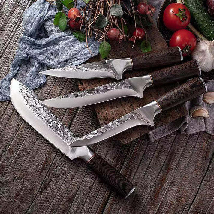 🔪✨ Conjunto Premium Damasco de 4 peças: O presente perfeito para o entusiasta experiente da cozinha e entusiasta de atividades ao ar livre! 🎁🍳