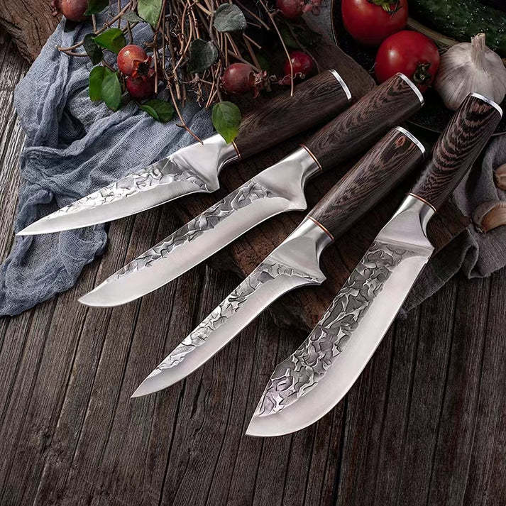 🔪✨ Conjunto Premium Damasco de 4 peças: O presente perfeito para o entusiasta experiente da cozinha e entusiasta de atividades ao ar livre! 🎁🍳
