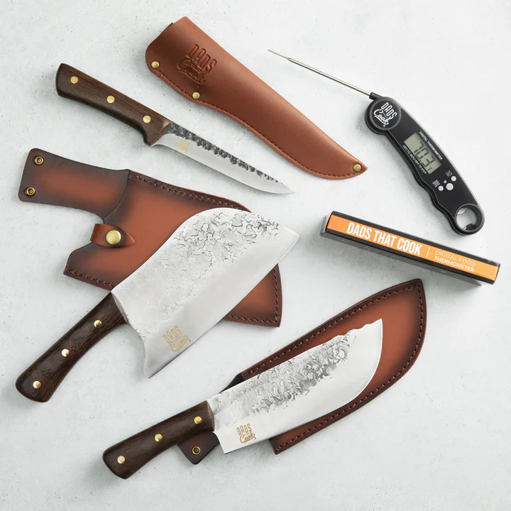 4 части, швейцарски кулинарни инструменти с дамаскски рисунък - подходящи за къмпинг на открито и домашно ползване.