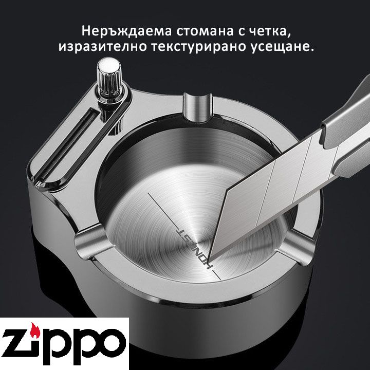 💥 (55% отстъпка) Ретро метален пепелник Zippo