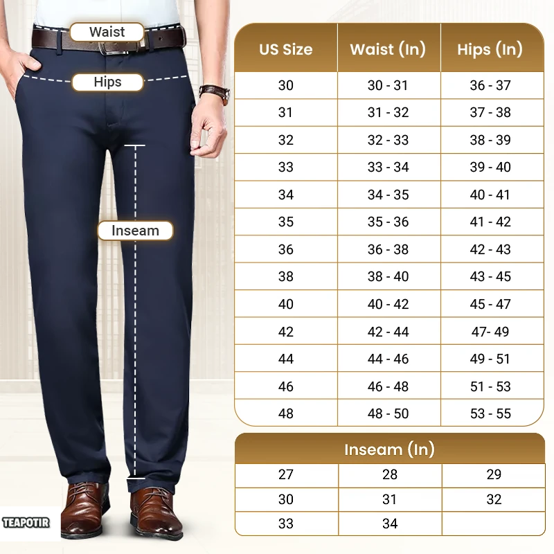 Men's High Elastic Business Casual Pants