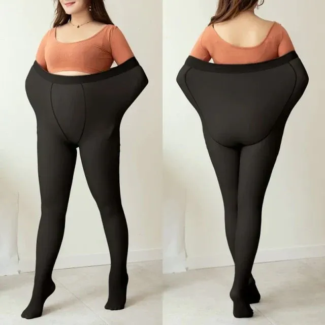 Women's Fleece Lined Semi-Sheer Leggings