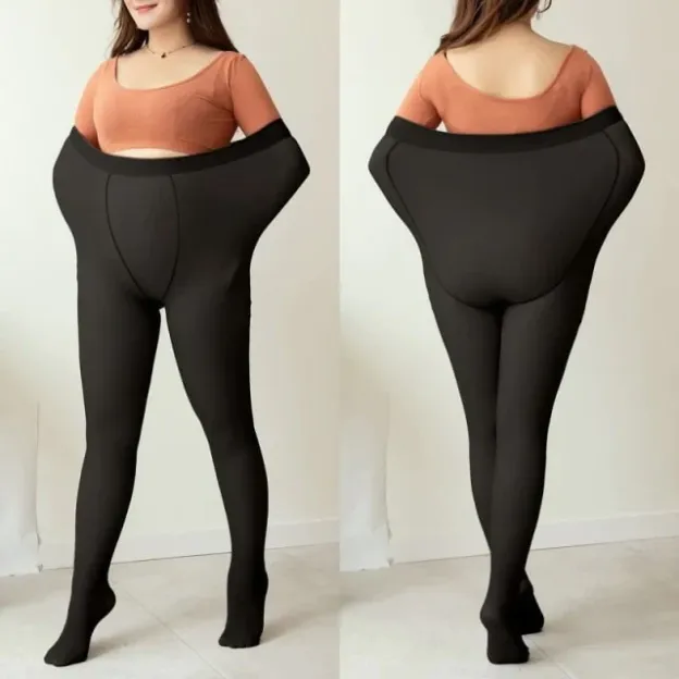 Women's Fleece Lined Semi-Sheer Leggings