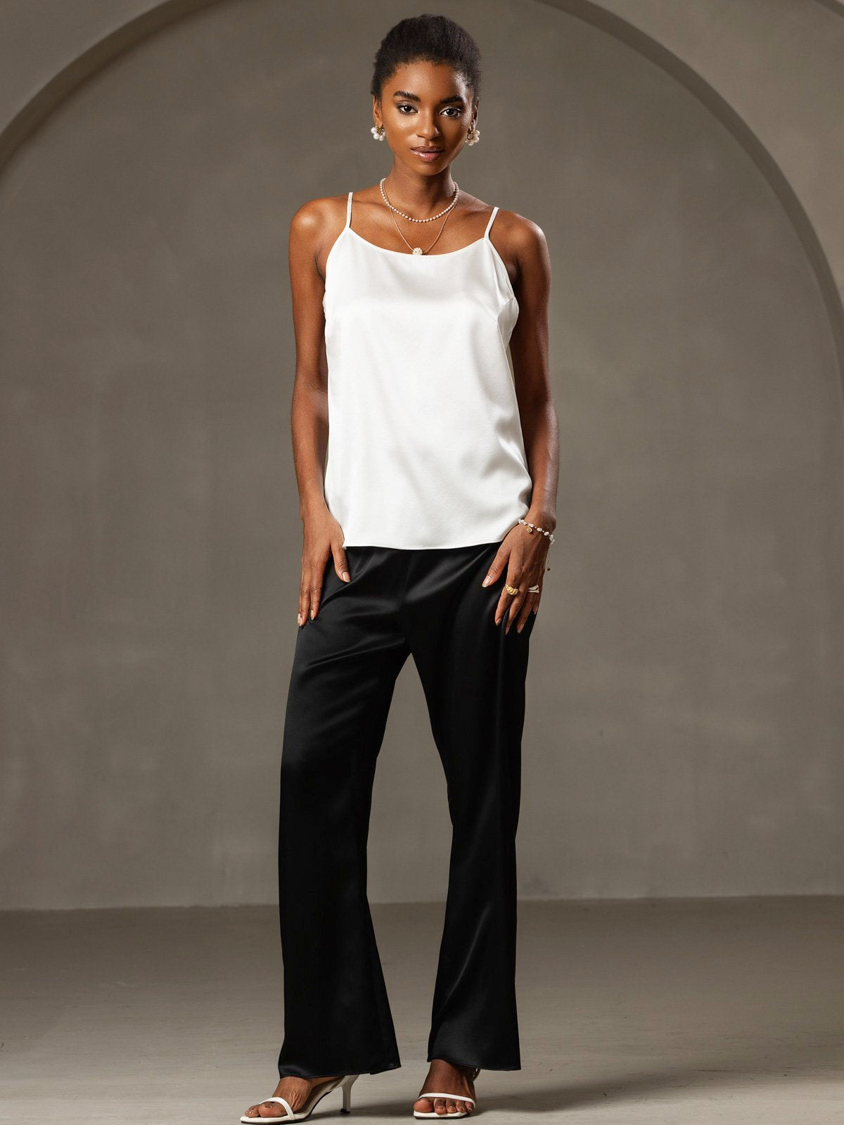 Silk Spaghetti Strap Camisole Top