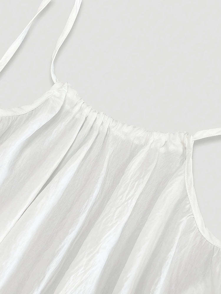 Women's Solid Color Backless Cami Dress