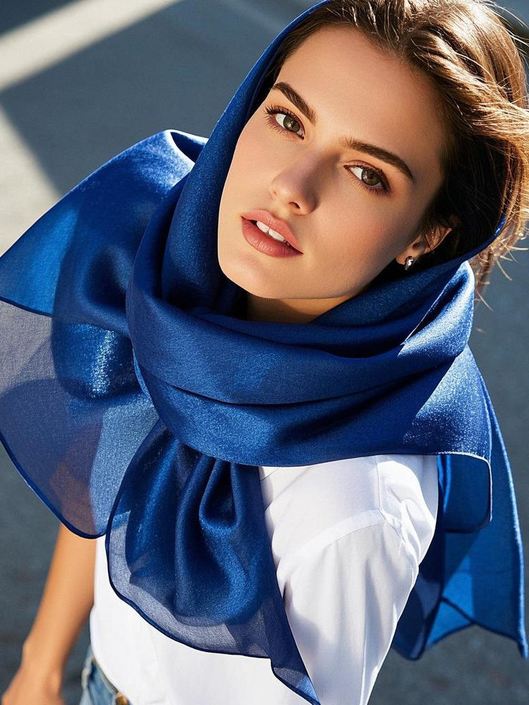 Pure Silk Rectangle Long Scarf/Shawl 170x53cm/67