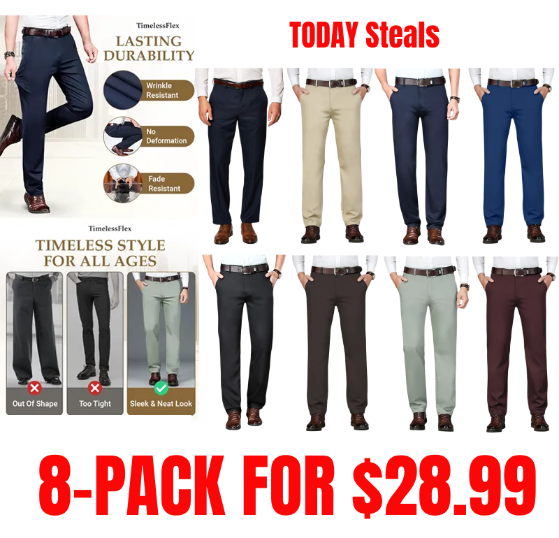 Men's High Elastic Business Casual Pants