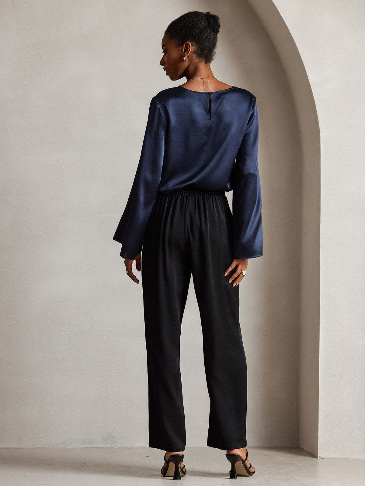 Silk Long-sleeved Blouse