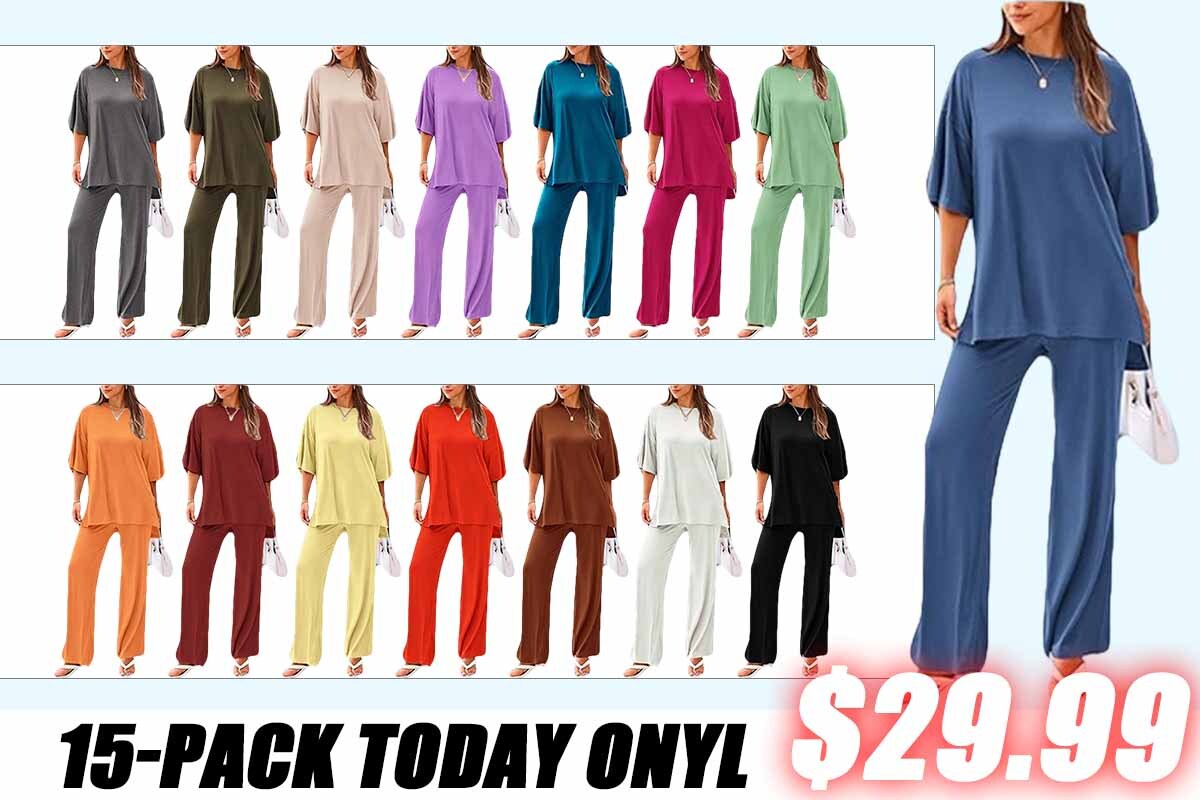⏰ Flash Deal!! Comfy & Loose 2-Piece Tee Set – Hot Seller, Limited Time Only!
