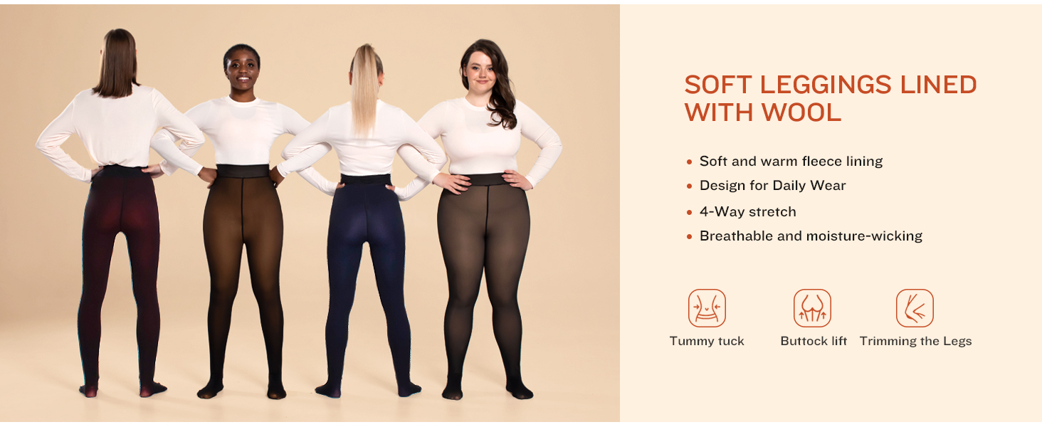 CHRLEISURE fleece lined leggings