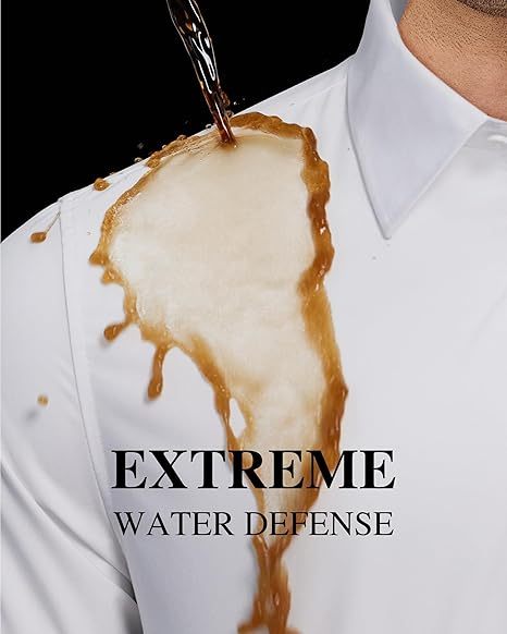 Men's stretch wrinkle-free stain-resistant business casual shirt