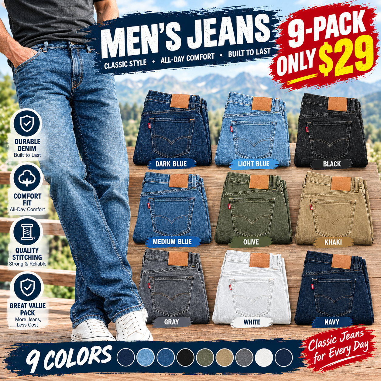 🔥 Clearance Sale — Limited Stock! 🔥Men's ORIGINAL FIT JEANS