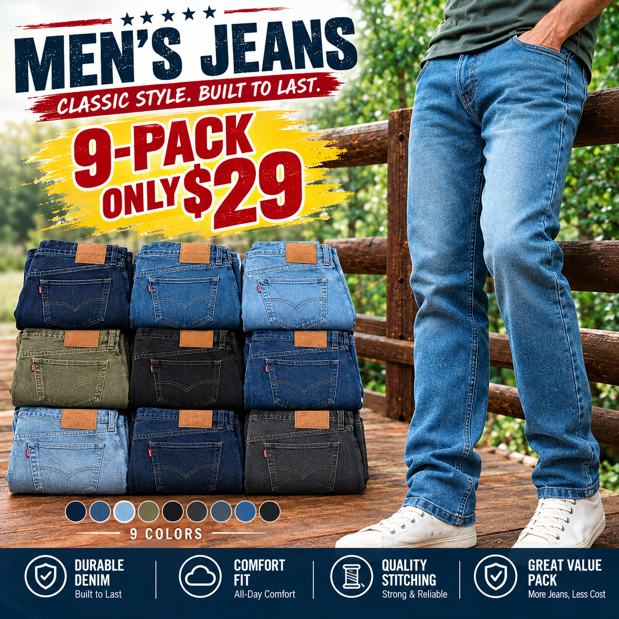 🔥 Clearance Sale — Limited Stock! 🔥Men's ORIGINAL FIT JEANS
