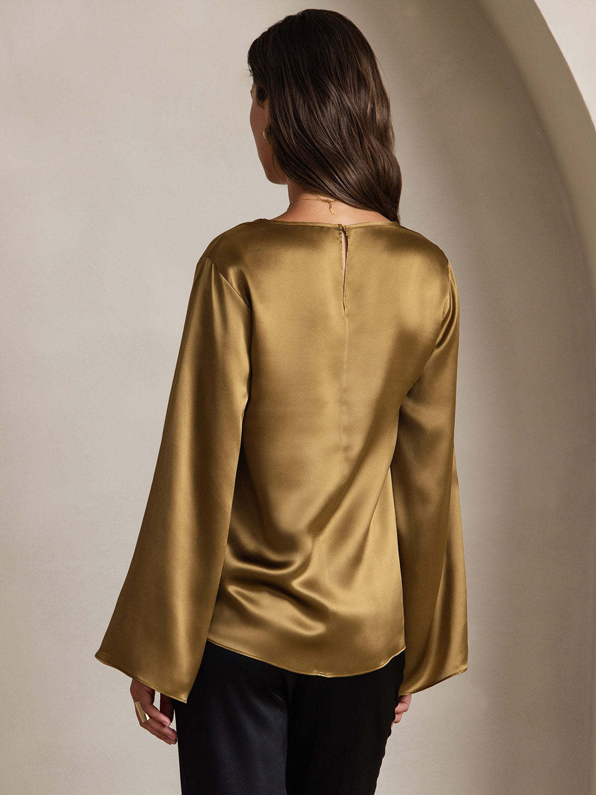 Silk Long-sleeved Blouse