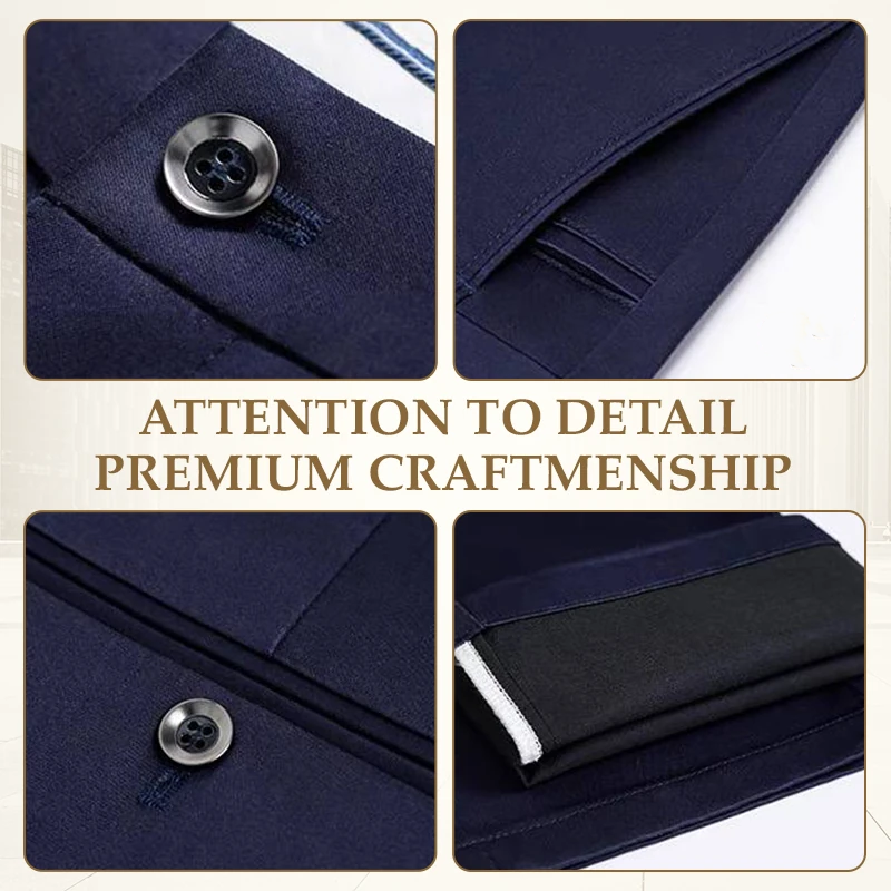 Men's High Elastic Business Casual Pants