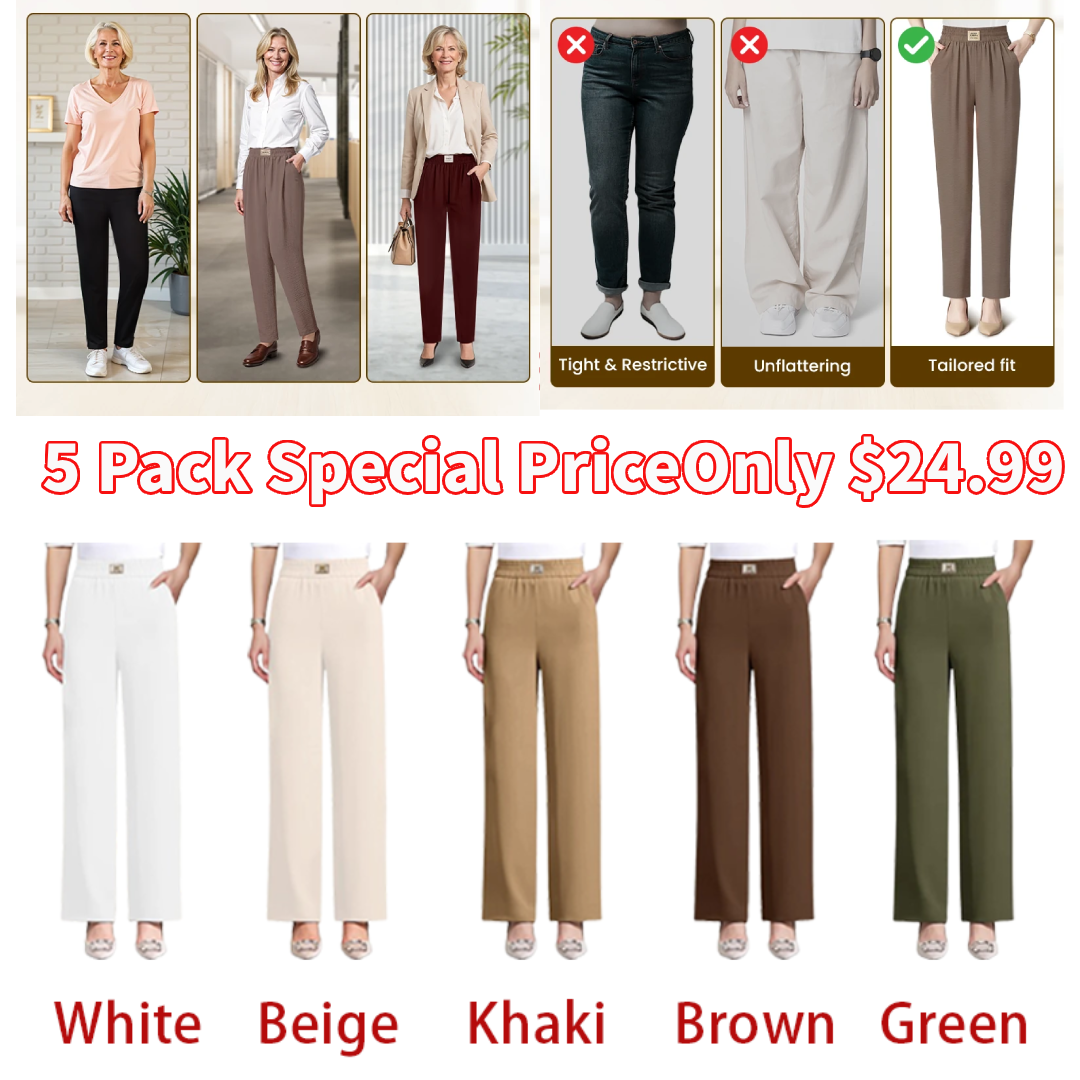 🔥GlamorEase - Perfect Drape High Rise Pull-On Stretch Pants