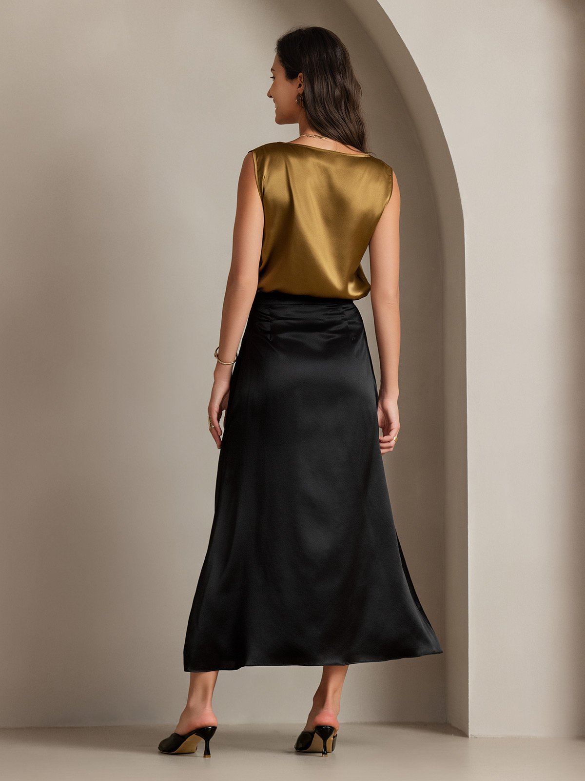 Silk Round Neck Tank Top