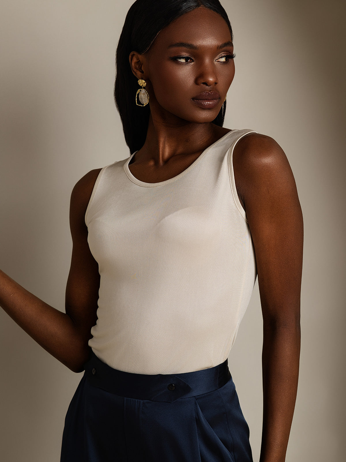 Pure Silk Lounge Tank Top