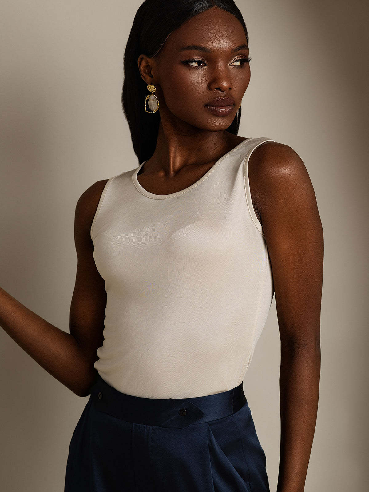 Pure Silk Lounge Tank Top