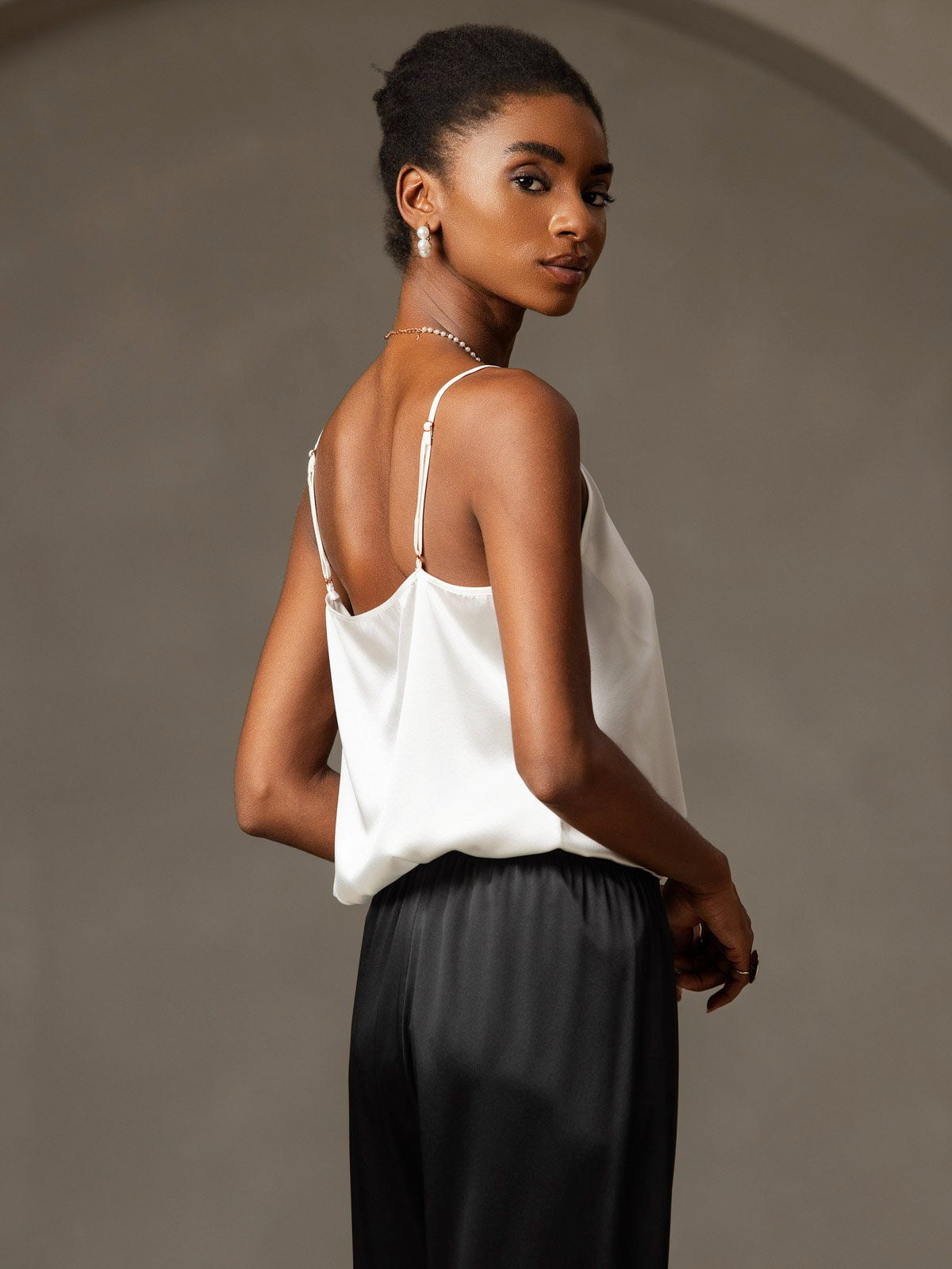 Silk Spaghetti Strap Camisole Top