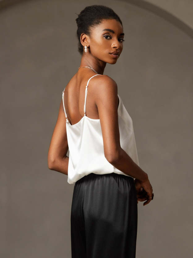 Silk Spaghetti Strap Camisole Top