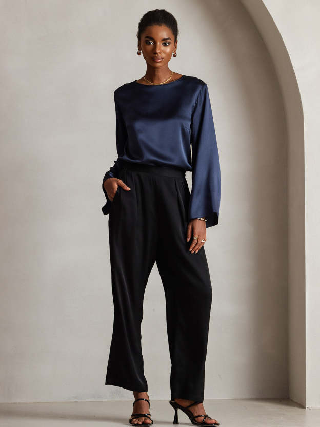 Silk Long-sleeved Blouse