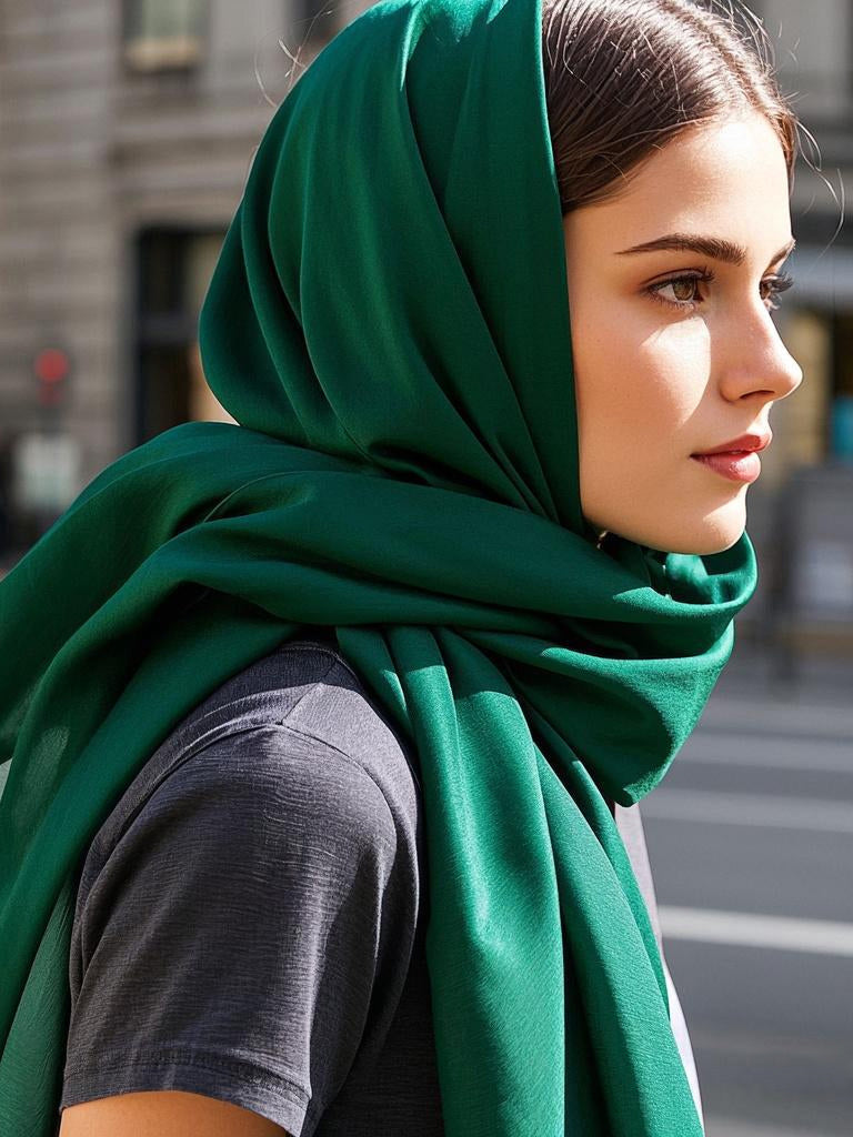 Pure Silk Rectangle Long Scarf/Shawl 170x53cm/67