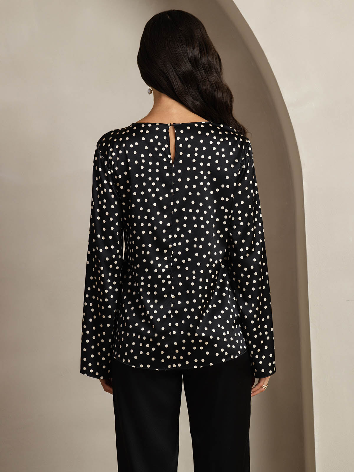 Silk Long-sleeved Blouse