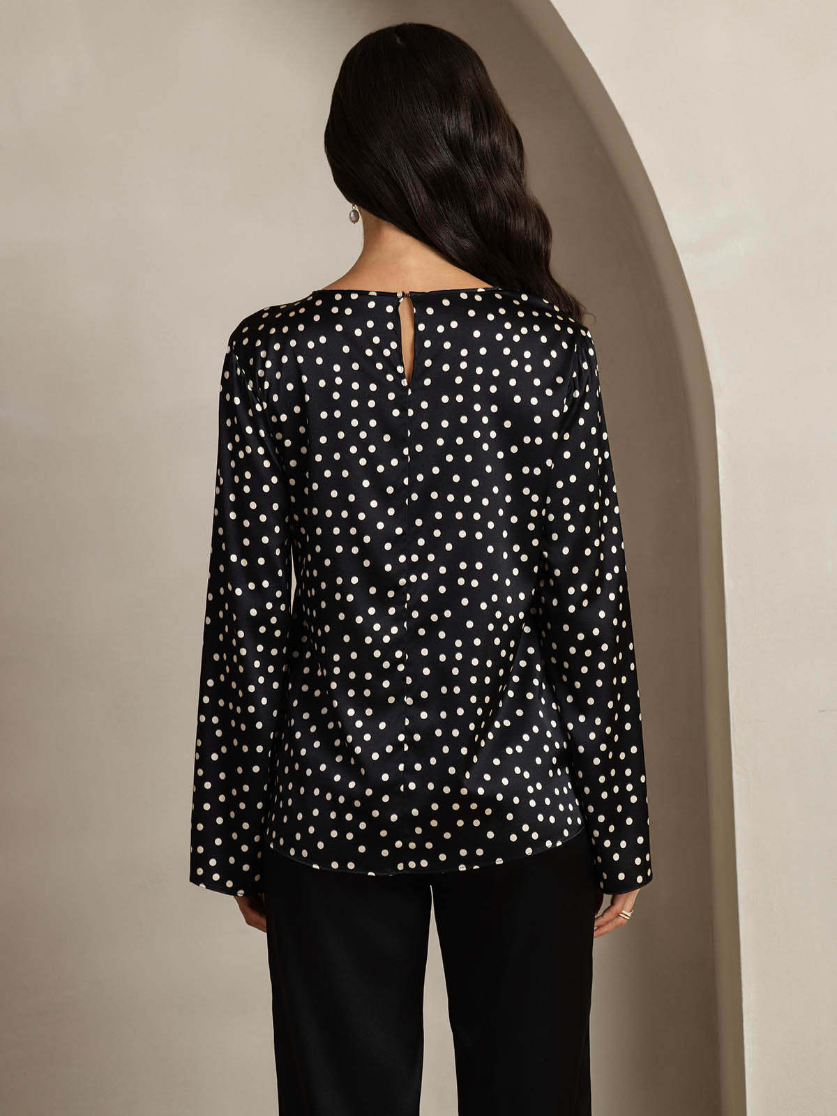 Silk Long-sleeved Blouse