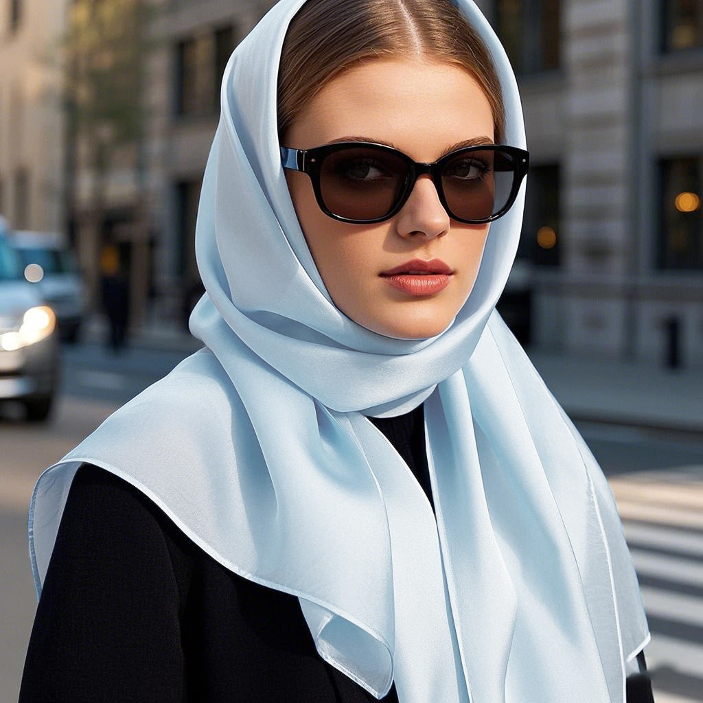Pure Silk Rectangle Long Scarf/Shawl 170x53cm/67