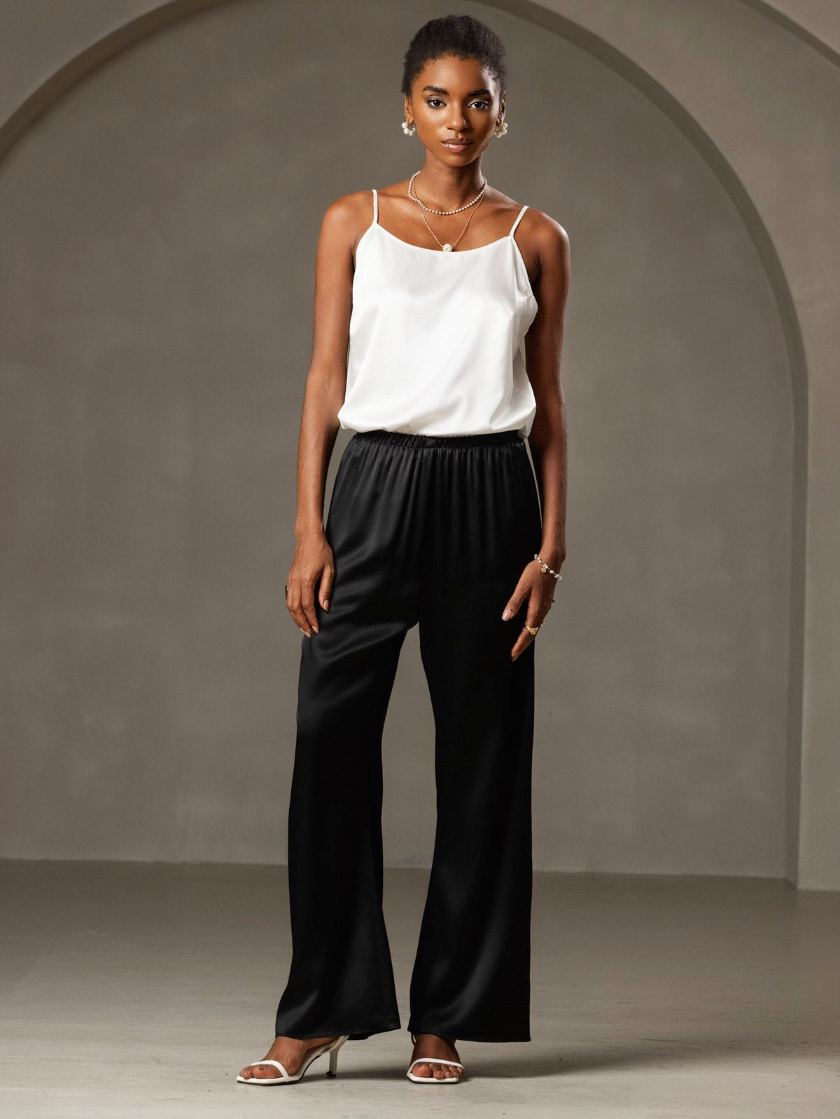 Silk Spaghetti Strap Camisole Top