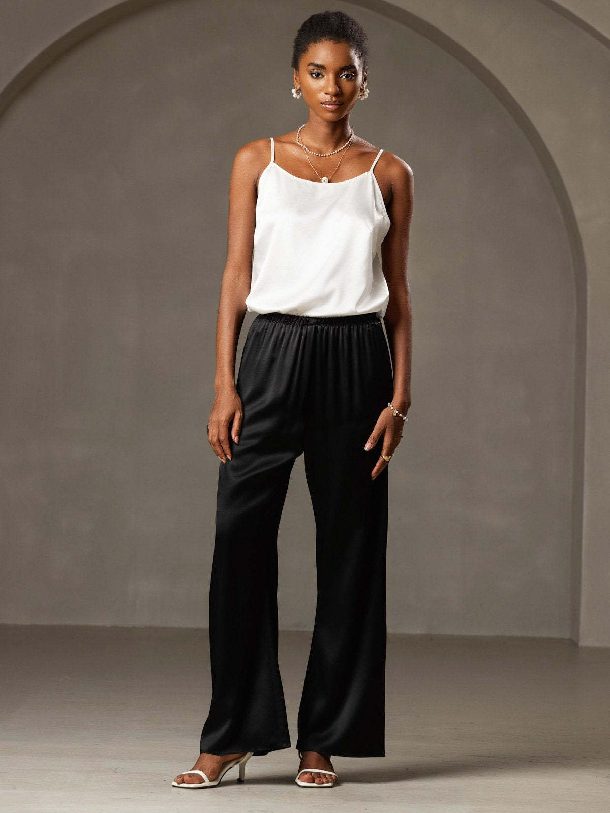 Silk Spaghetti Strap Camisole Top