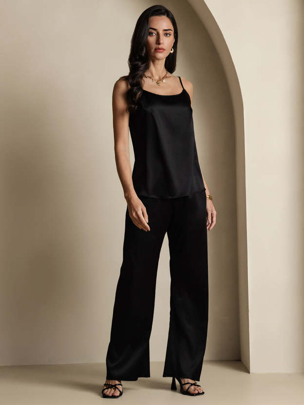 Silk Spaghetti Strap Camisole Top