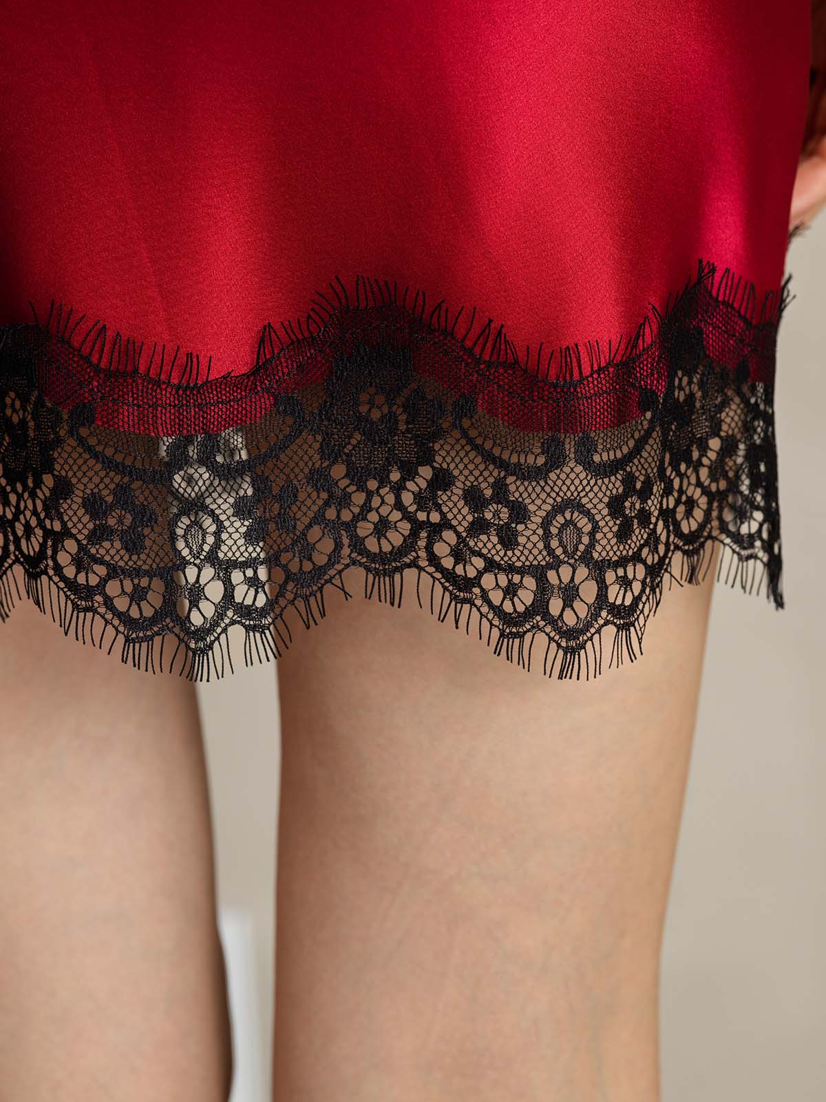 Silk Spaghetti Strap Camisole Short skirt Set