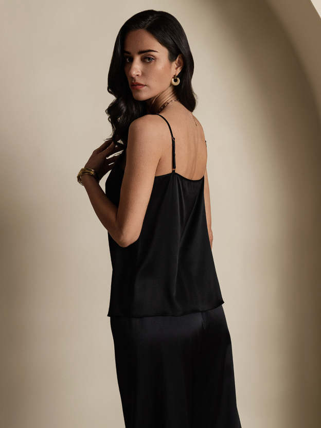 Silk Spaghetti Strap Camisole Top