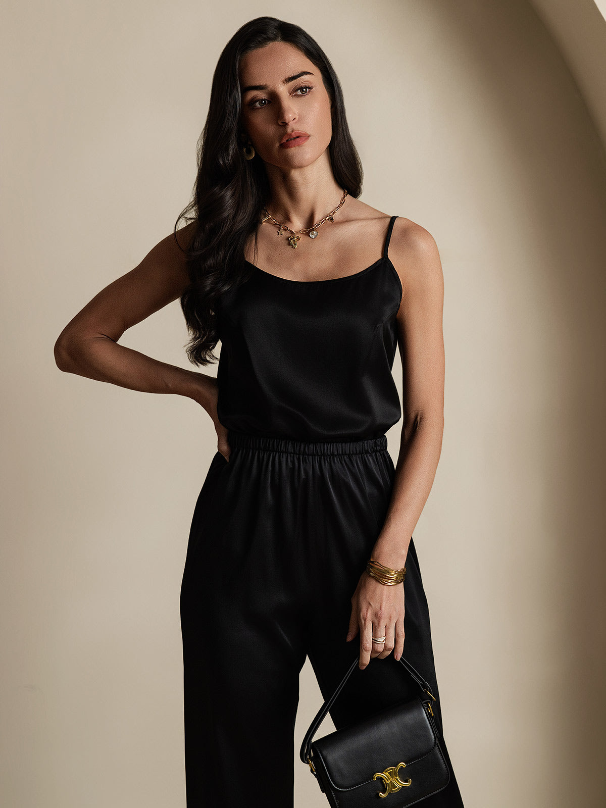 Silk Spaghetti Strap Camisole Top