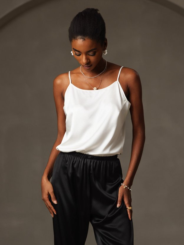 Silk Spaghetti Strap Camisole Top