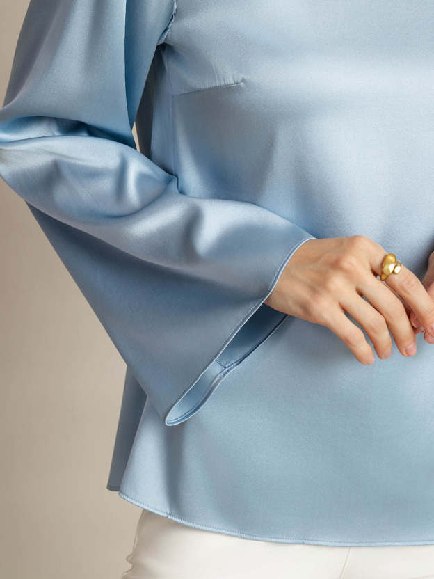 Silk Long-sleeved Blouse