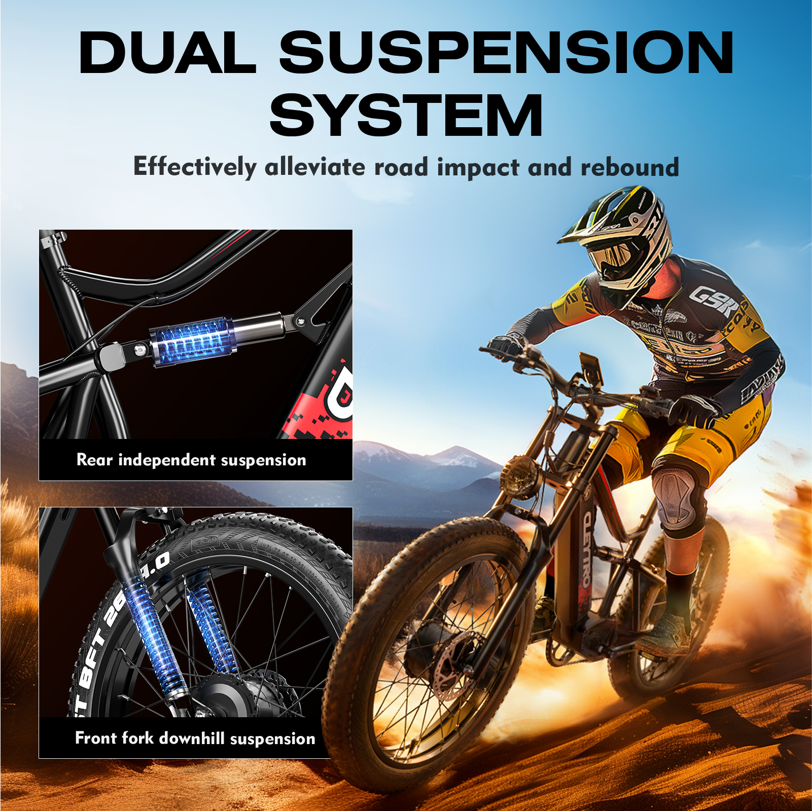  Tifgalop® ES7 Pro -Front & Rear Dual Motor -Drive/ Dual-Suspension Performance E-Bike