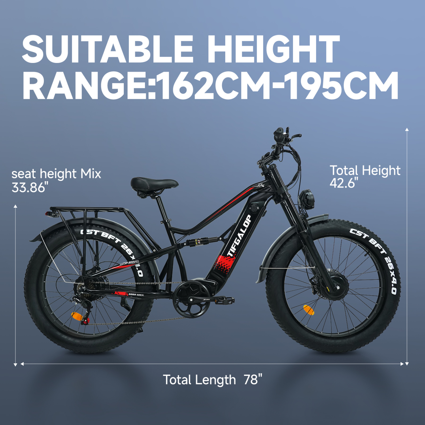 [Dual Motor E-bike] Tifgalop® ES7 Pro Dual-Drive/ Dual-Suspension Performance.