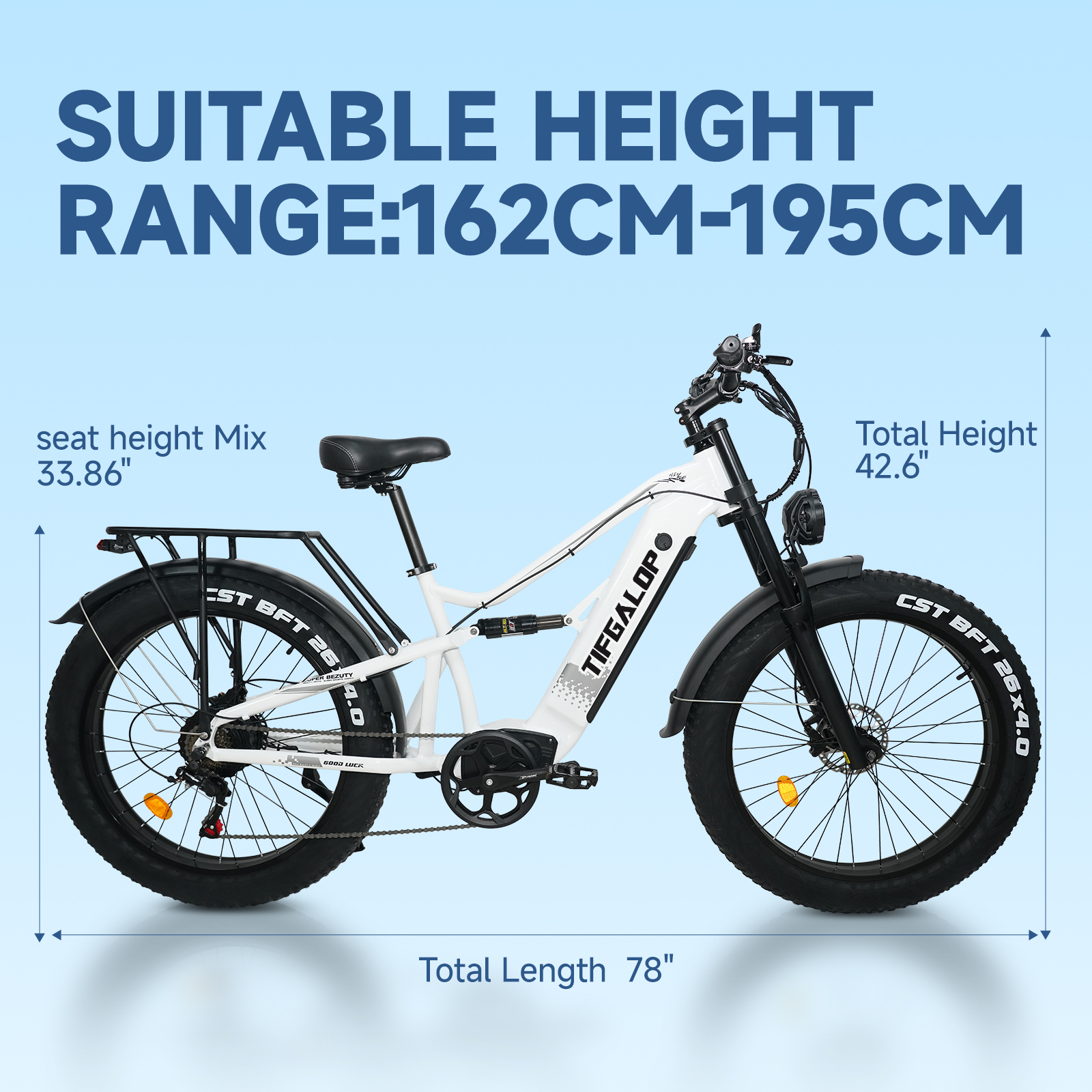 [Classic Model] Tifgalop®  ES7 Signle Motor Ebike,Commuting and off-road