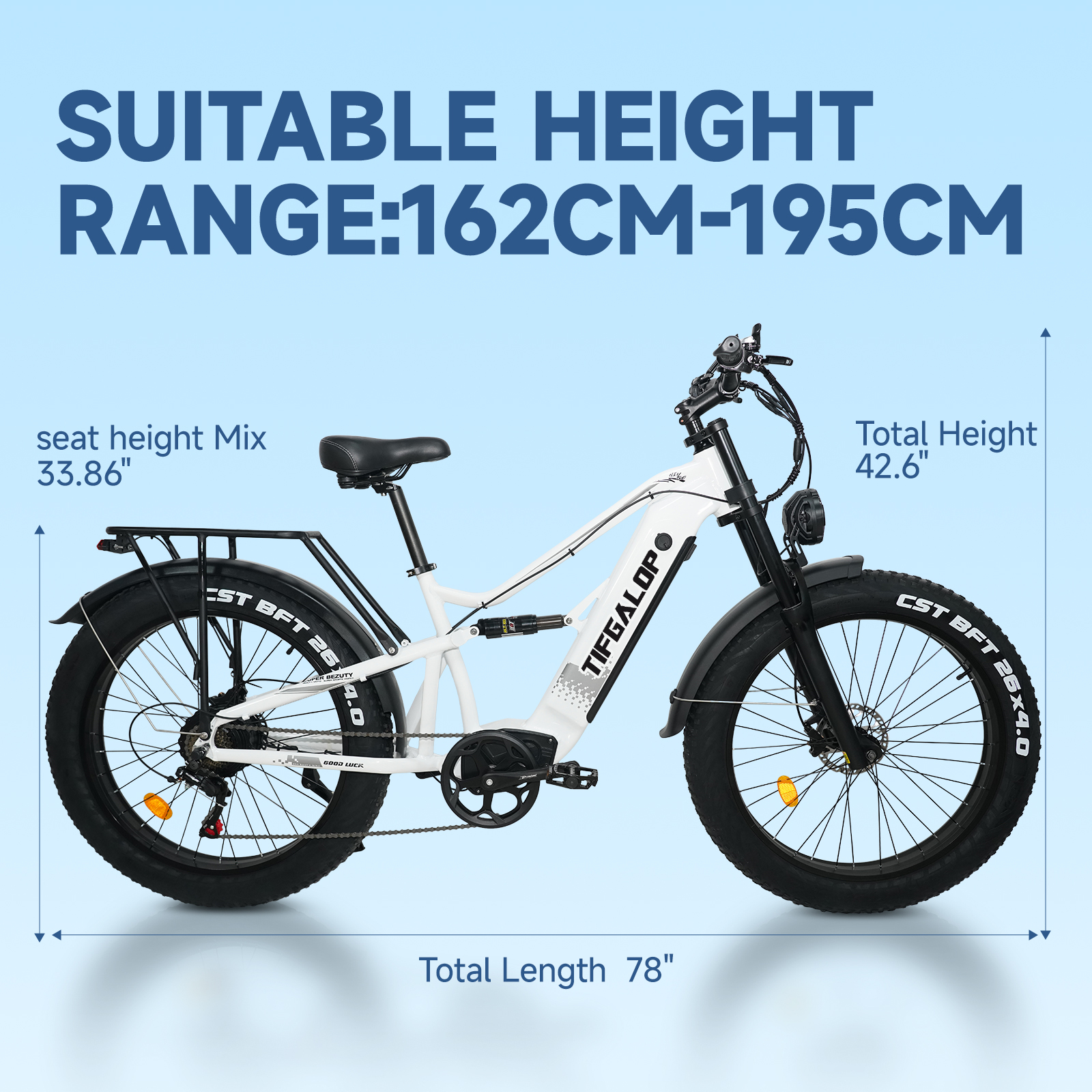 [Classic Model] Tifgalop®  ES7 Signle Motor Ebike,Commuting and off-road