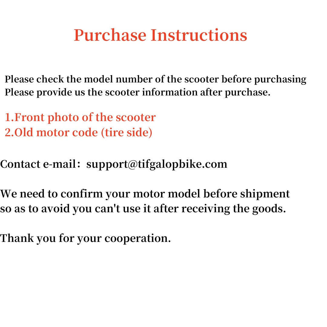 Tifgalop® Electric Scooter Motors for K8