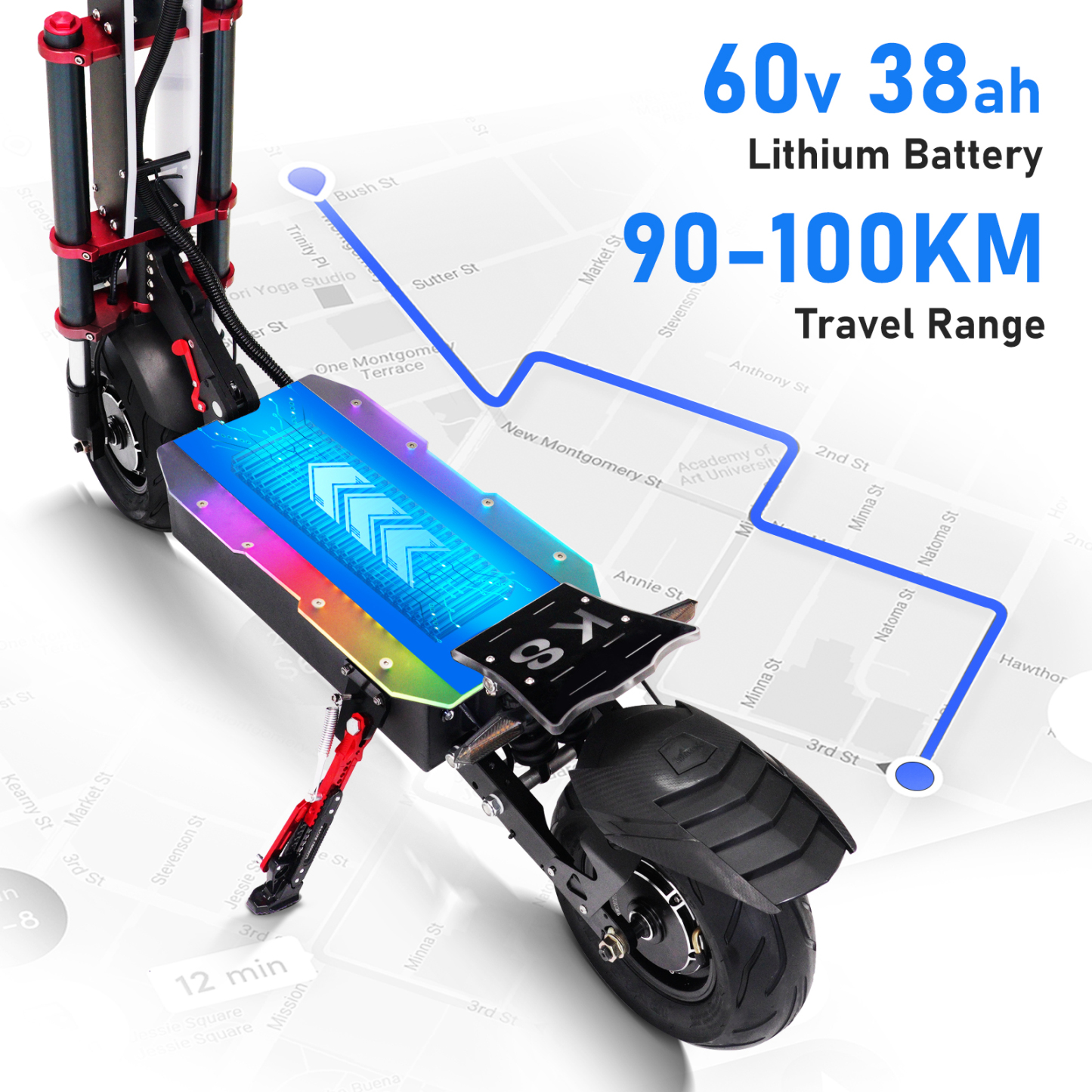 【New Available】6000W Dual Motor -Tifgalop K8 EScooter ,the Outdoor Beast
