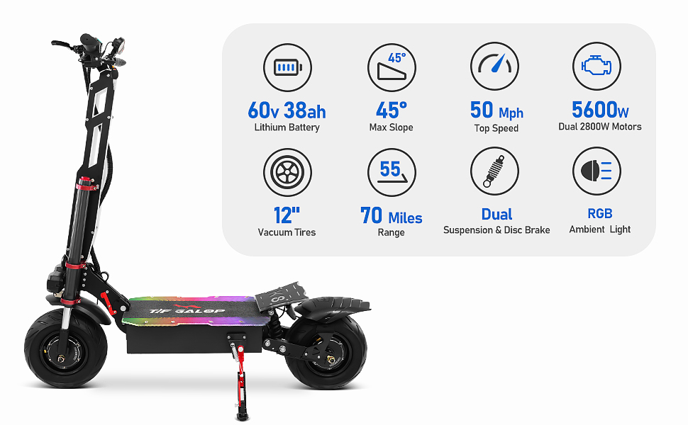 【Limited Discount €100】Tifgalop®K8 EScooter ,the Outdoor Beast with 6000W Dual Motor