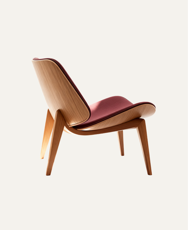 Warm Wood Lounge Chair