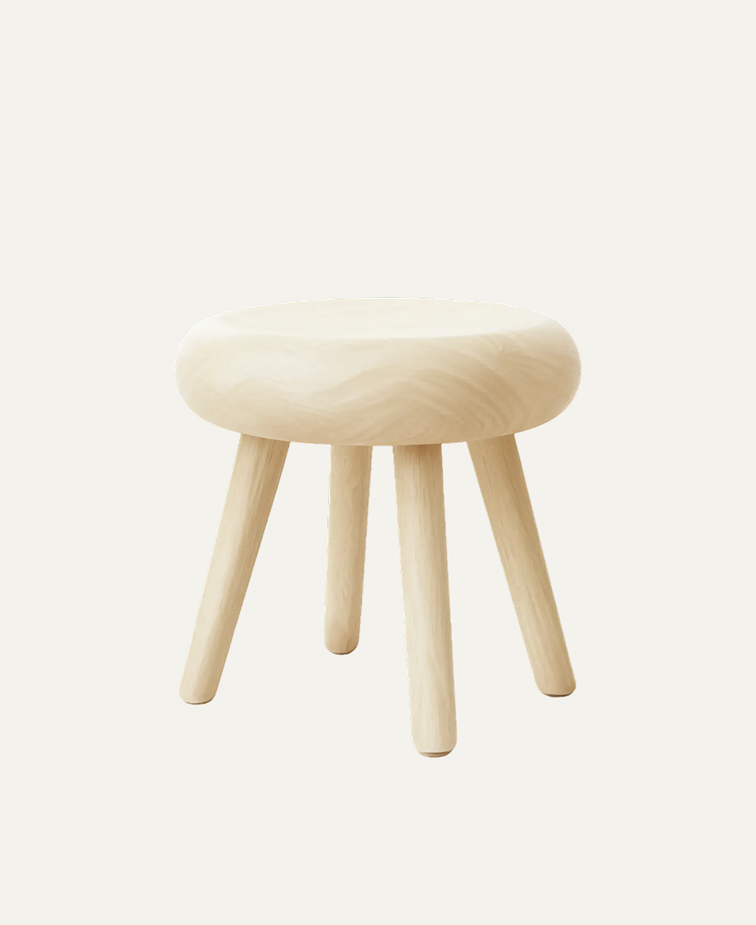 Nest Wood Round Stool