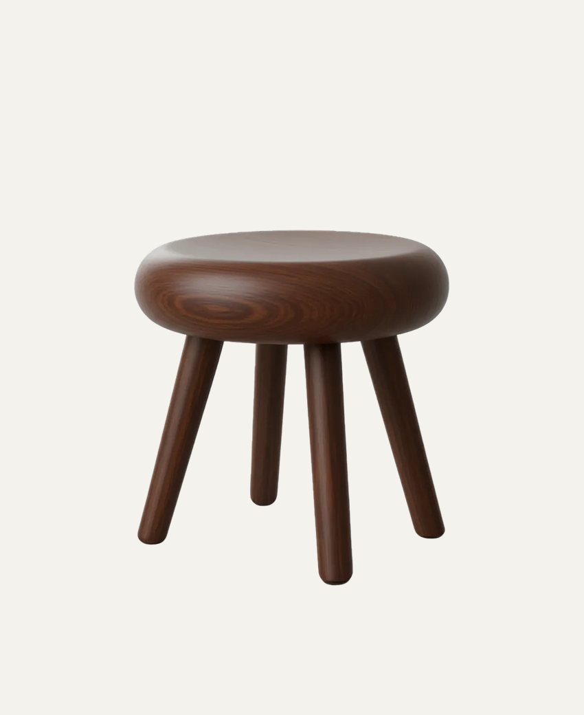 Nest Wood Round Stool