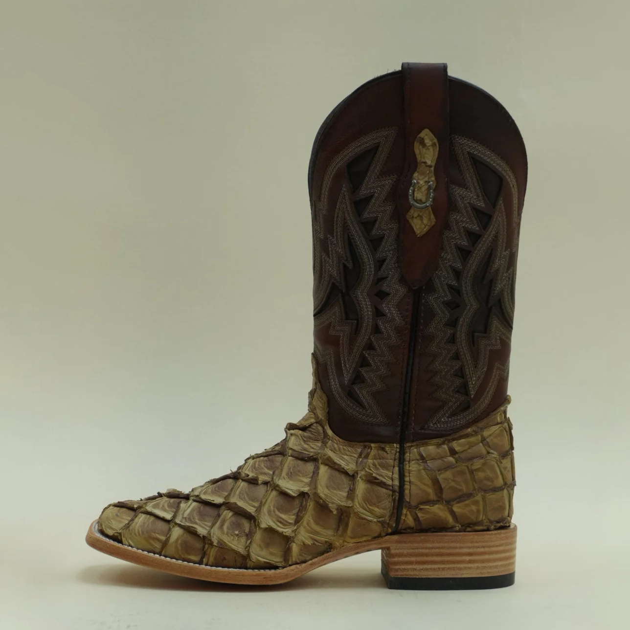 Exotic Fish Boots - Saddle - Square Toe