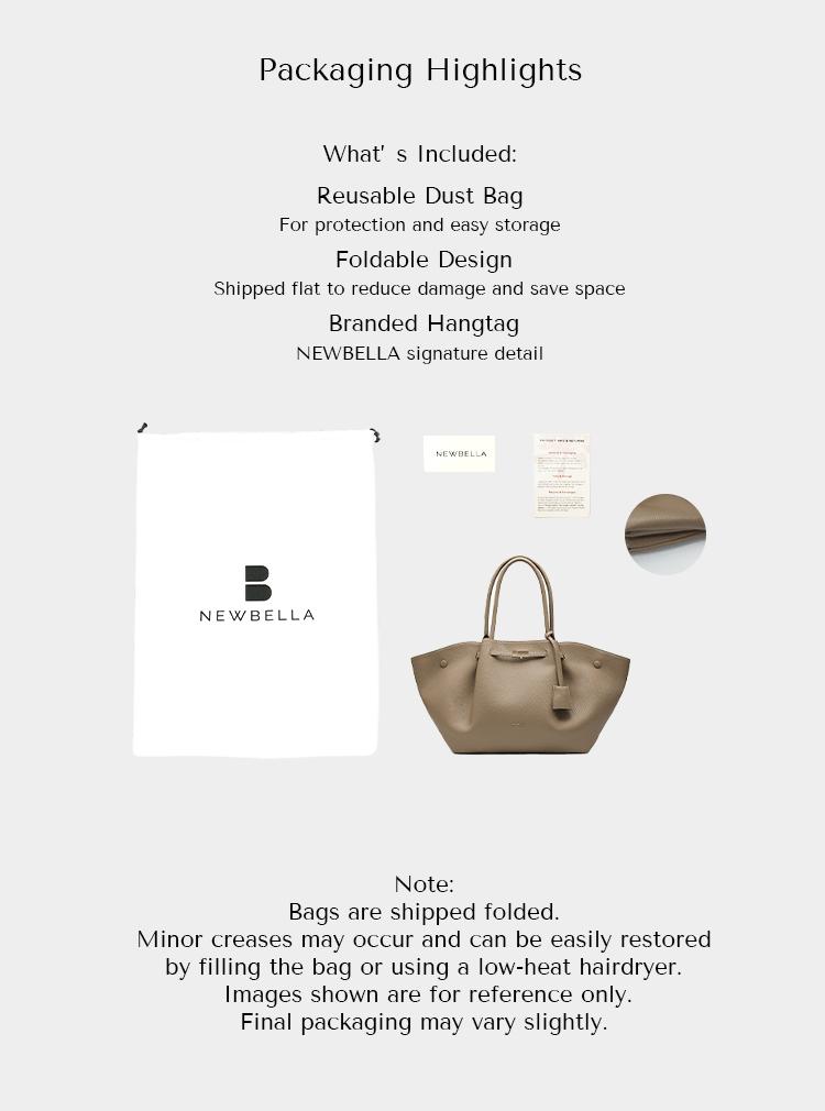 NEWBELLA Marella Top Handle Tote Bags - Elegant PU Leather Tote with Detachable Charm & Magnetic Closure System for Everyday Use 23.6" x 12.6" x 5.5" x 11" SpringStatements